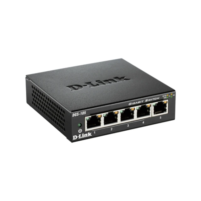 Комутатор D-Link DGS-105/E 5-портовий Gigabit некерований настільний (790069368226)