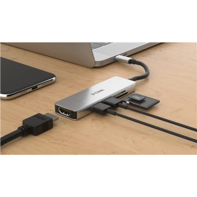 USB-хаб D-Link DUB-M530 5-в-1 USB Type-C HDMI SD microSD (790069447822)
