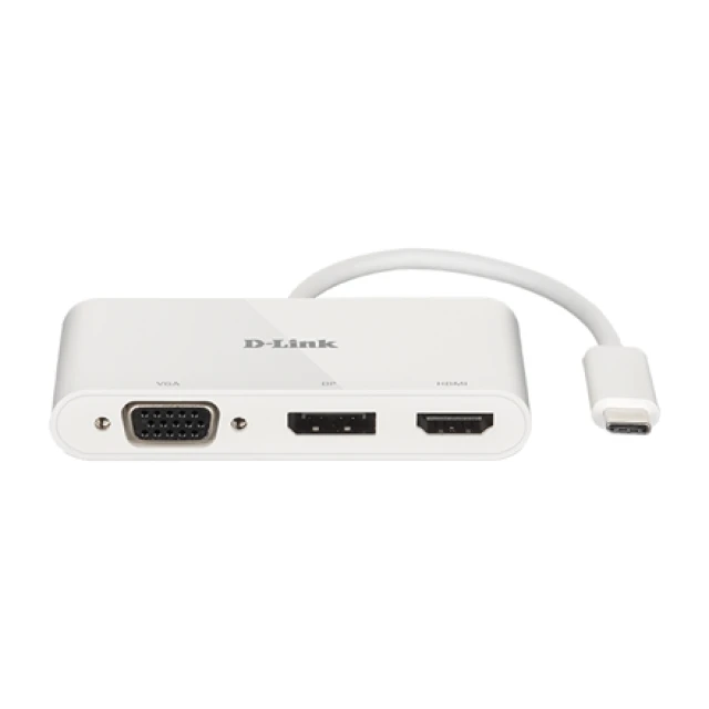 Адаптер D-Link DUB-V310 3 в 1 USB-C на HDMI/VGA/DisplayPort з USB хабом (790069450457)