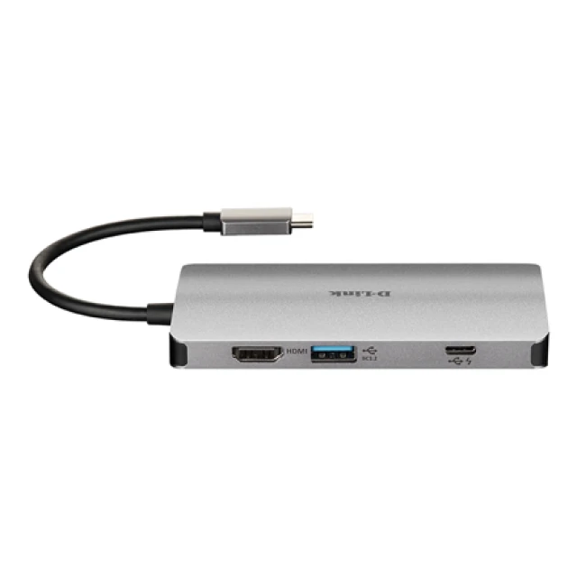 USB-хаб D-Link DUB-M810 8-in-1 USB-C з HDMI/Ethernet/кардрідером/Power Delivery (790069450471)