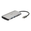 USB-хаб D-Link DUB-M810 8-in-1 USB-C з HDMI/Ethernet/кардрідером/Power Delivery (790069450471)