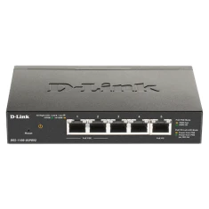 Комутатор D-Link DGS-1100-05PDV2 5-портовий Gigabit PoE Smart керований настільний (790069453298)