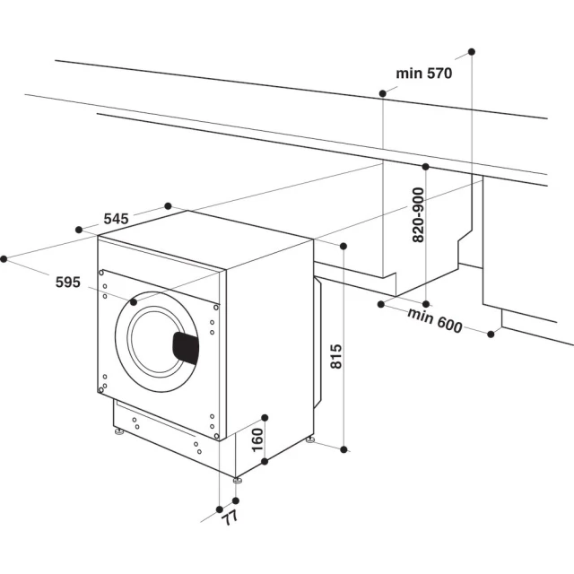 Пральна машина вбудована Whirlpool BI WMWG 81485 PL (8003437643965)