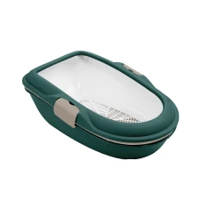 Туалет для котів ZOLUX Furba з ситом 39x59x22 см Green-Brown (8003507977648)