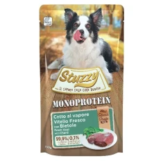 Вологий корм для собак STUZZY Grain Free Monoprotein з телятиною та буряковим листям 150 г (8005852184054)