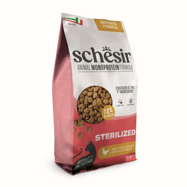 Сухий корм для котів Schesir Sterilized з куркою 10 кг (8005852201065)