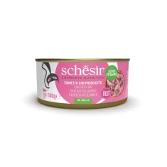 Вологий корм для котів Schesir Adult з тунцем і шинкою 140 г (8005852270313)