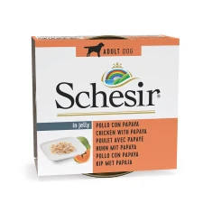 Вологий корм для собак Schesir Adult Fruit філе з куркою та папаєю 150 г (8005852613707)