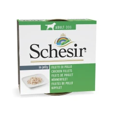 Вологий корм для собак Schesir Adult філе з куркою в желе 150 г (8005852712523)