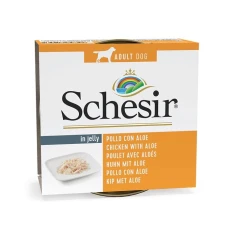 Вологий корм для собак Schesir Adult філе з куркою та алое в желе 150 г (8005852712561)