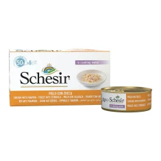 Вологий корм для котів Schesir філе з куркою та гарбузом 6 шт x 50 г (8005852753083)