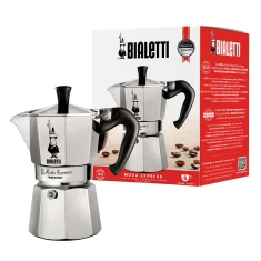Гейзерна кавоварка Bialetti Moka Express 6 чашок Silver (8006363011631)