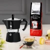 Гейзерна кавоварка Bialetti Moka Express 3 чашки Black (8006363018418)