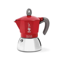 Гейзерна кавоварка Bialetti New Moka Induction 4 чашки Red (8006363029254)