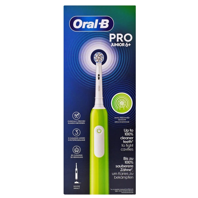 Електрична зубна щітка Braun Oral-B Pro Junior Green (8006540743027)