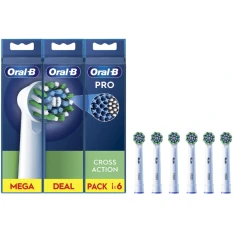 Насадки для зубной щетки Oral-B EB50RX-6 Cross Action Pro 6 шт White (8006540847879)