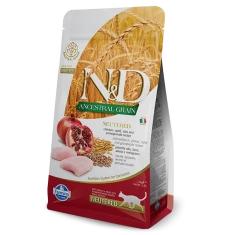 Сухий корм для кастрованих котів Farmina N&D Ancestral Grain Neutered з куркою і гранатом 5 кг (8010276032751)