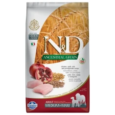 Сухий корм для собак Farmina N&D Ancestral Grain Adult Medium & Maxi з куркою та гранатом 12 кг (8010276036247)