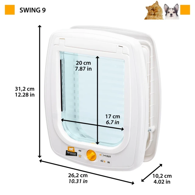 Дверца для собак и кошек Ferplast Swing 9 White (8010690146850)