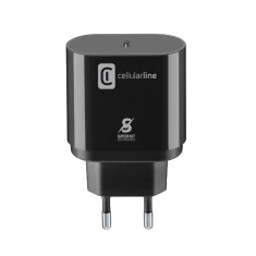 Зарядний пристрій Cellularline Super Fast Charger USB-C 25W Black (ACHSMUSBCPD25WK)