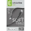 Кабель Cellularline Soft Cable USB-C to Lightning MFi 1.2 m Black (USBDATASOFTC2LMFIK)