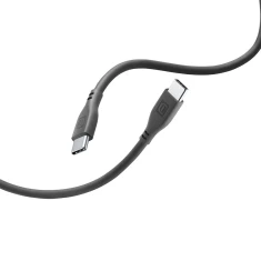 Кабель Cellularline Soft Cable USB-C to USB-C 1.2 m Black (USBDATASOFTC2CK)
