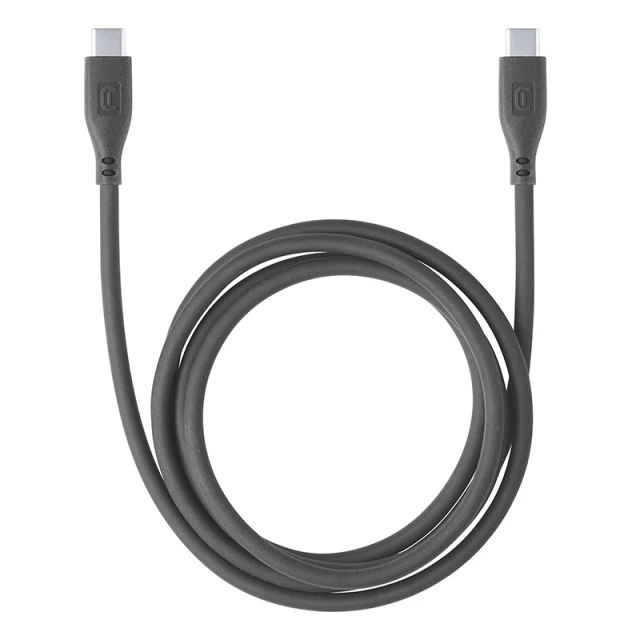 Кабель Cellularline Soft Cable USB-C to USB-C 1.2 m Black (USBDATASOFTC2CK)