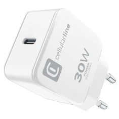 Зарядний пристрій Cellularline The One USB-C Power Delivery 30W White (ACHIPHUSBCPD30WW)