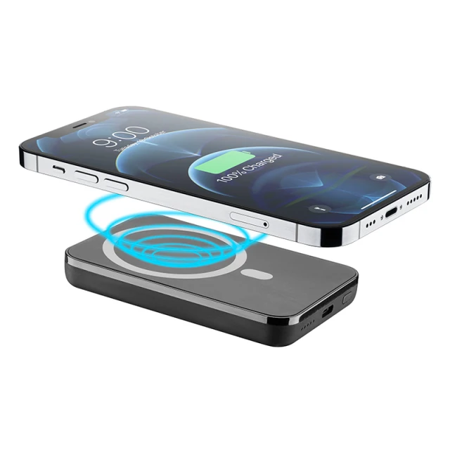 Power Bank Cellularline MAG 5000 5000mAh 7.5W Black (PBMAGSFCOL5000WIRK)