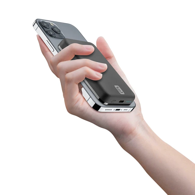 Power Bank Cellularline MAG 5000 5000mAh 7.5W Black (PBMAGSFCOL5000WIRK)