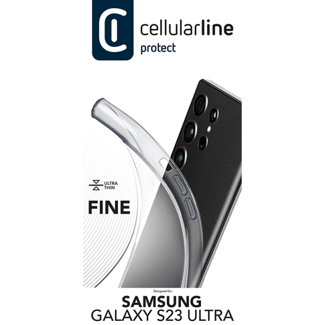 Чохол Cellularline Fine для Samsung Galaxy S23 Ultra Clear (FINECGALS23UT)