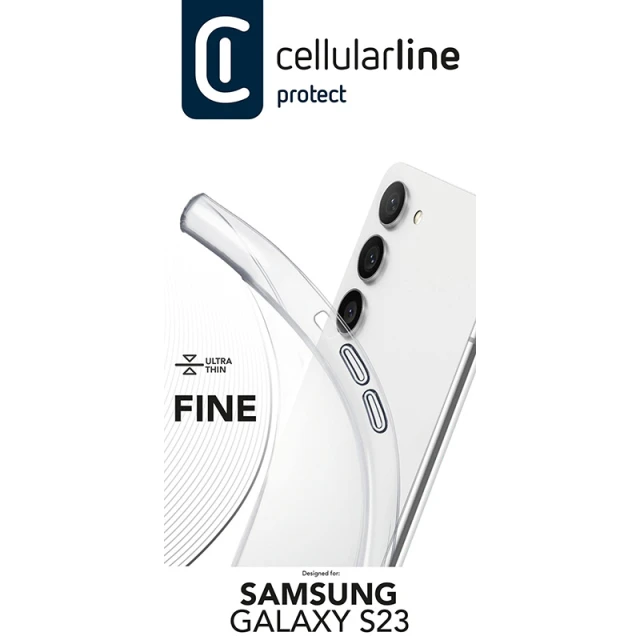 Чохол Cellularline Fine для Samsung Galaxy S23 Clear (FINECGALS23T)