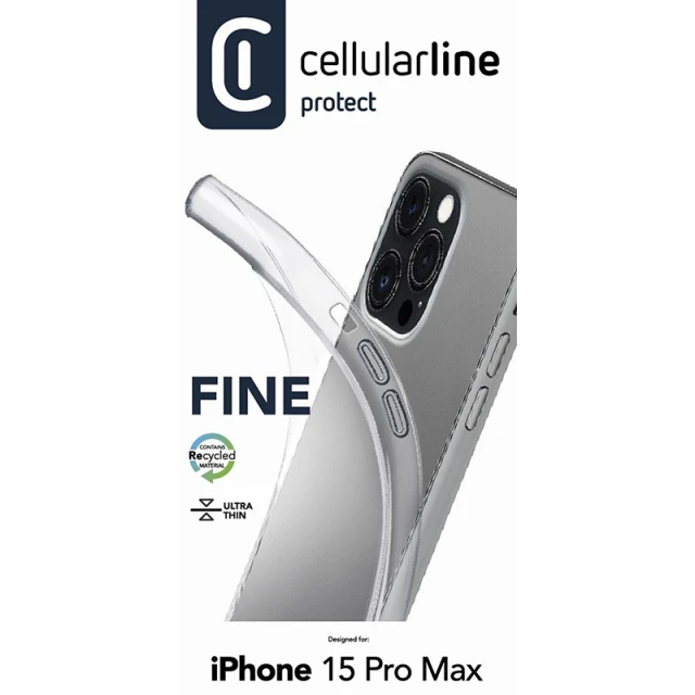 Чехол Cellularline Fine для iPhone 15 Pro Max Transparent (FINECIPH15PRMT)