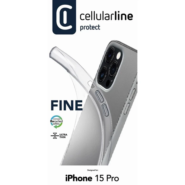 Чехол Cellularline Fine для iPhone 15 Pro Clear (FINECIPH15PROT)