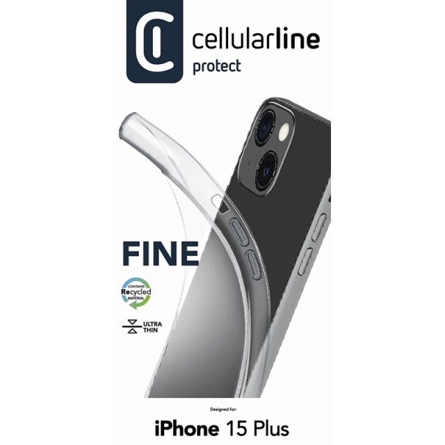 Чохол Cellularline Fine для iPhone 15 Plus Clear (FINECIPH15MAX)