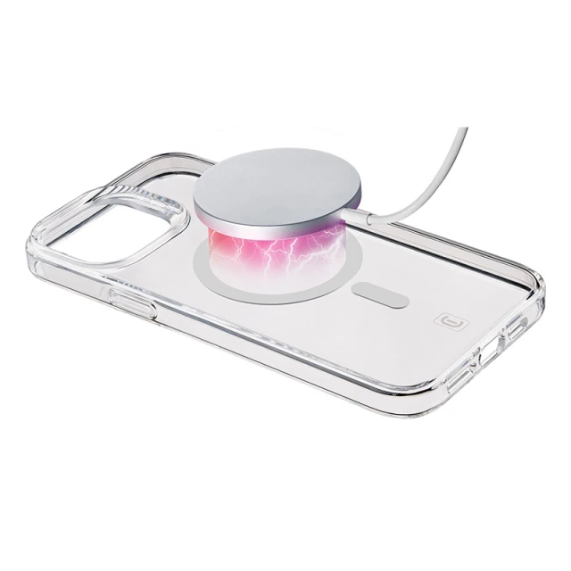 Чохол Cellularline Gloss Mag для iPhone 15 Clear (GLOSSMAGIPH15T)