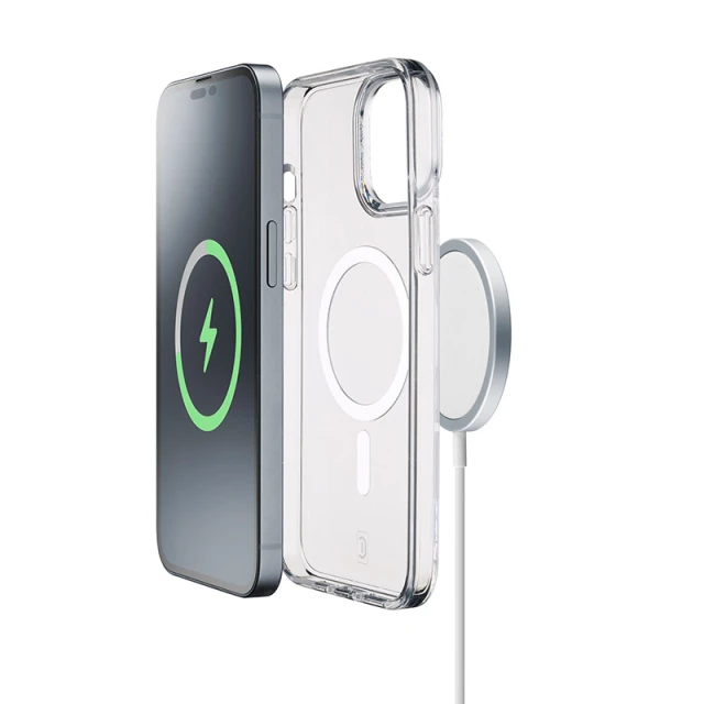 Чохол Cellularline Gloss Mag для iPhone 15 Clear (GLOSSMAGIPH15T)
