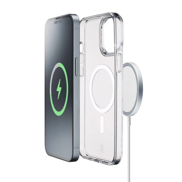 Чохол Cellularline Gloss Mag для iPhone 15 Pro Max Clear (GLOSSMAGIPH15PRMT)