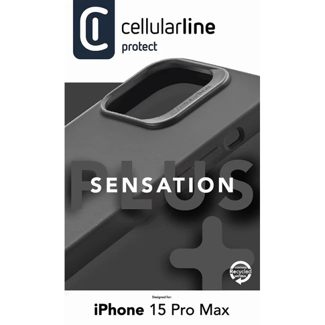 Чохол Cellularline Sensation Plus для iPhone 15 Pro Max Black (SENSPLUSIPH15PRMK)