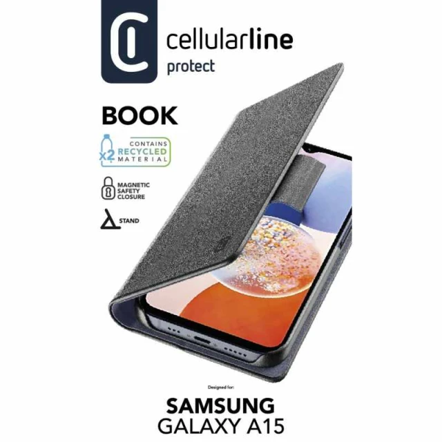 Чохол Cellularline Book Case для Samsung Galaxy A15 4G / 5G Black (BOOK3GALA15K)