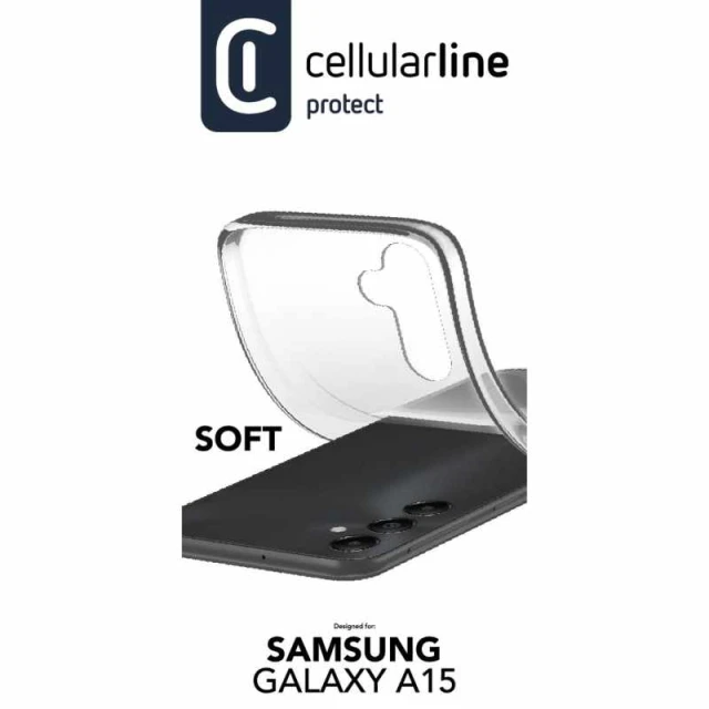 Чехол Cellularline Soft для Samsung Galaxy A15 4G/5G Clear (SOFTGALA15T)
