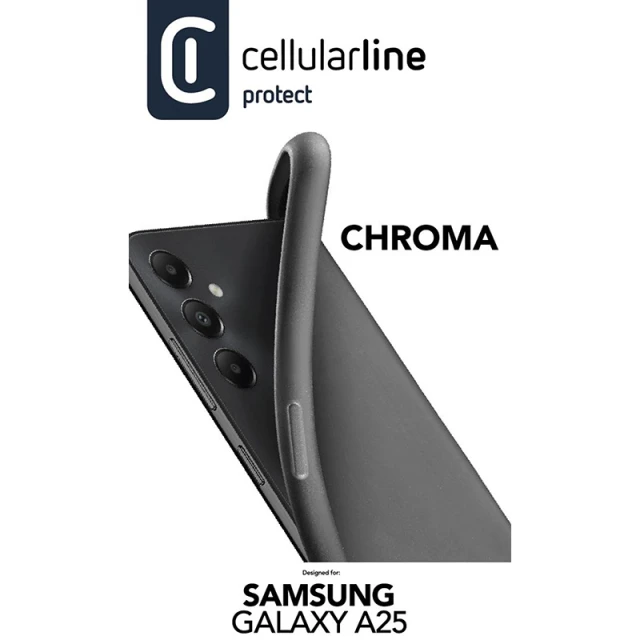 Чохол Cellularline Chroma Case для Samsung Galaxy A25 5G Black (CHROMAGALA255GK)