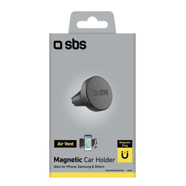 Автотримач SBS магнітний на дефлектор Black (8018417210884)