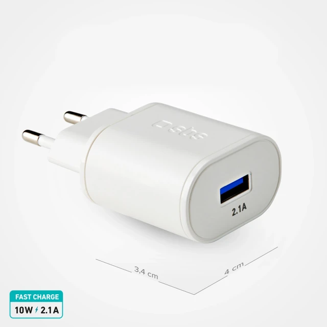Зарядное устройство SBS 10W USB-A White (8018417237065)