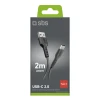 Кабель SBS USB-A - USB-C 2m Black (8018417258824)