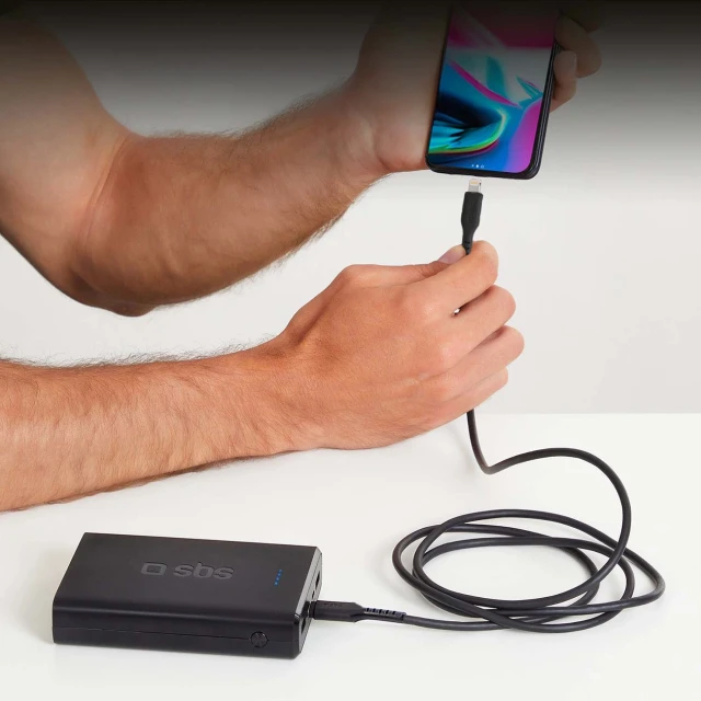 Кабель SBS USB-C - Lightning 1m Black (8018417264481)