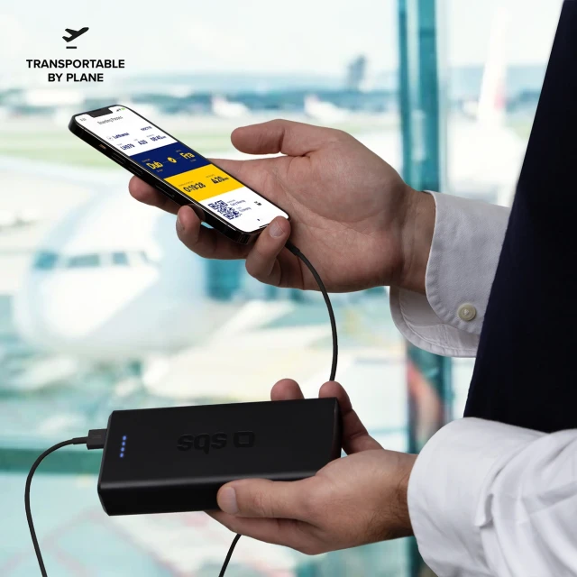 Павербанк SBS Puro Fast 20000 mAh 2x USB-A + 1x USB-C Black (8018417293948)