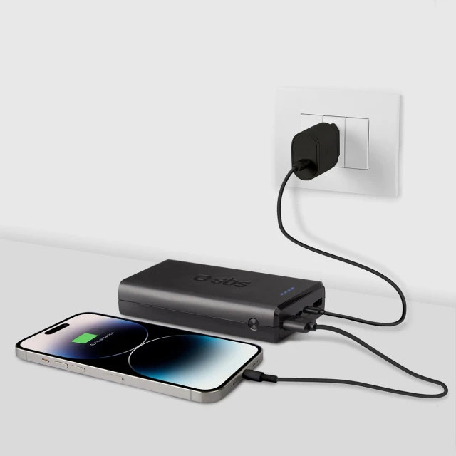 Павербанк SBS Puro Fast 20000 mAh 2x USB-A + 1x USB-C Black (8018417293948)