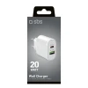 Мережевий зарядний пристрій SBS TETRPD20W 20W USB-A USB-C White (8018417324079)