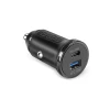 Автомобільний зарядний пристрій SBS 25W USB-A USB-C з Power Delivery Black (8018417329067)